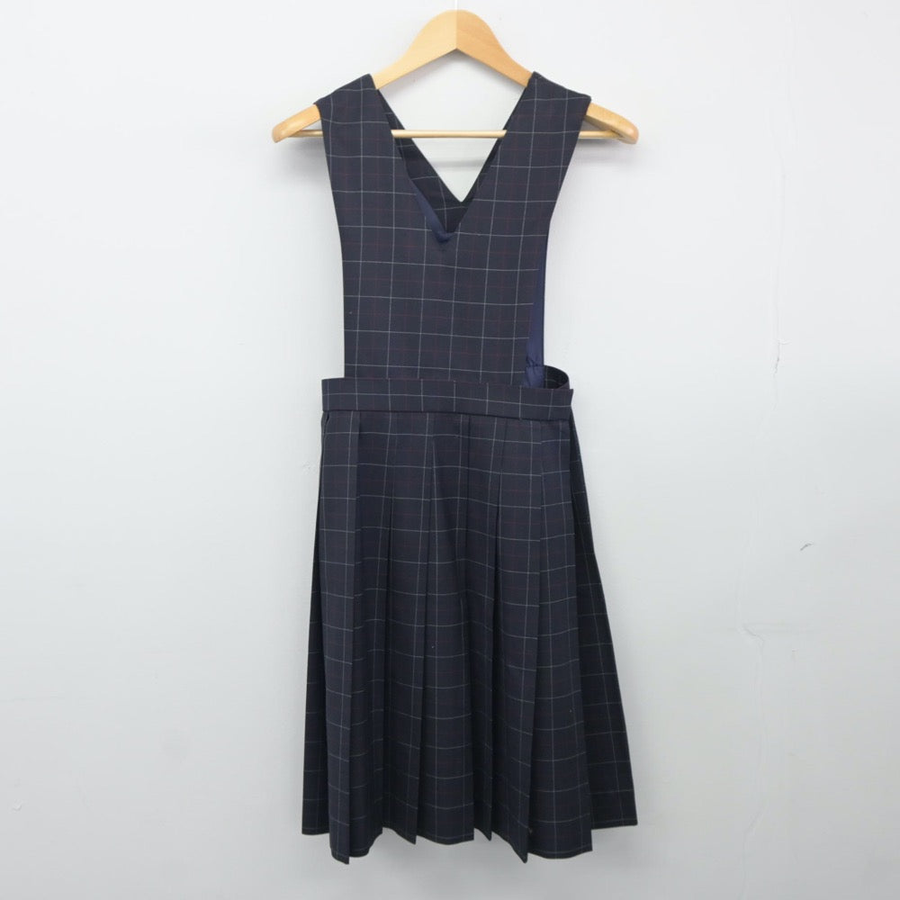 【中古】福岡県 精華女子高等学校 女子制服 2点（ブレザー・ジャンパースカート）sf025043