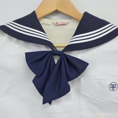 【中古】福岡県 精華女子高等学校 女子制服 4点（セーラー服・ニット・ジャンパースカート）sf025044