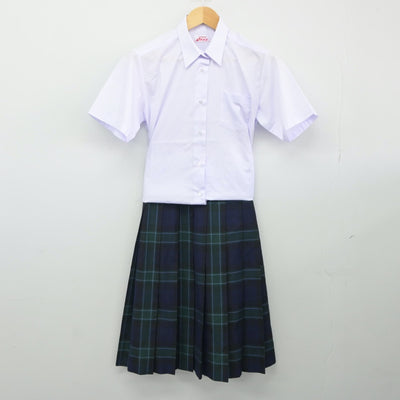 【中古】栃木県 清原中学校 女子制服 3点（シャツ・スカート）sf025053