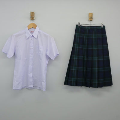 【中古】栃木県 清原中学校 女子制服 3点（シャツ・スカート）sf025053