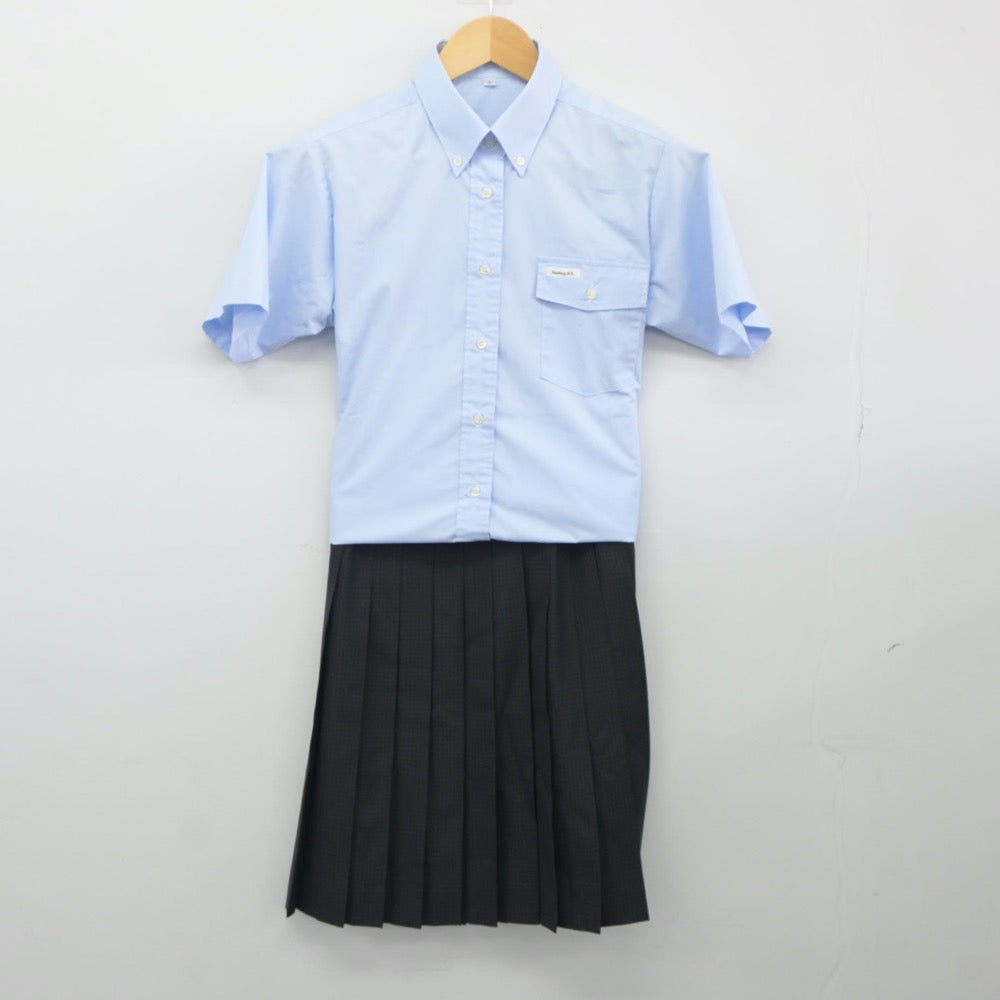 【中古】岡山県 西大寺高等学校 女子制服 2点（シャツ・スカート）sf025056