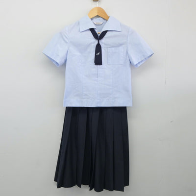 【中古】熊本県 必由館高等学校 女子制服 3点（シャツ・スカート）sf025058