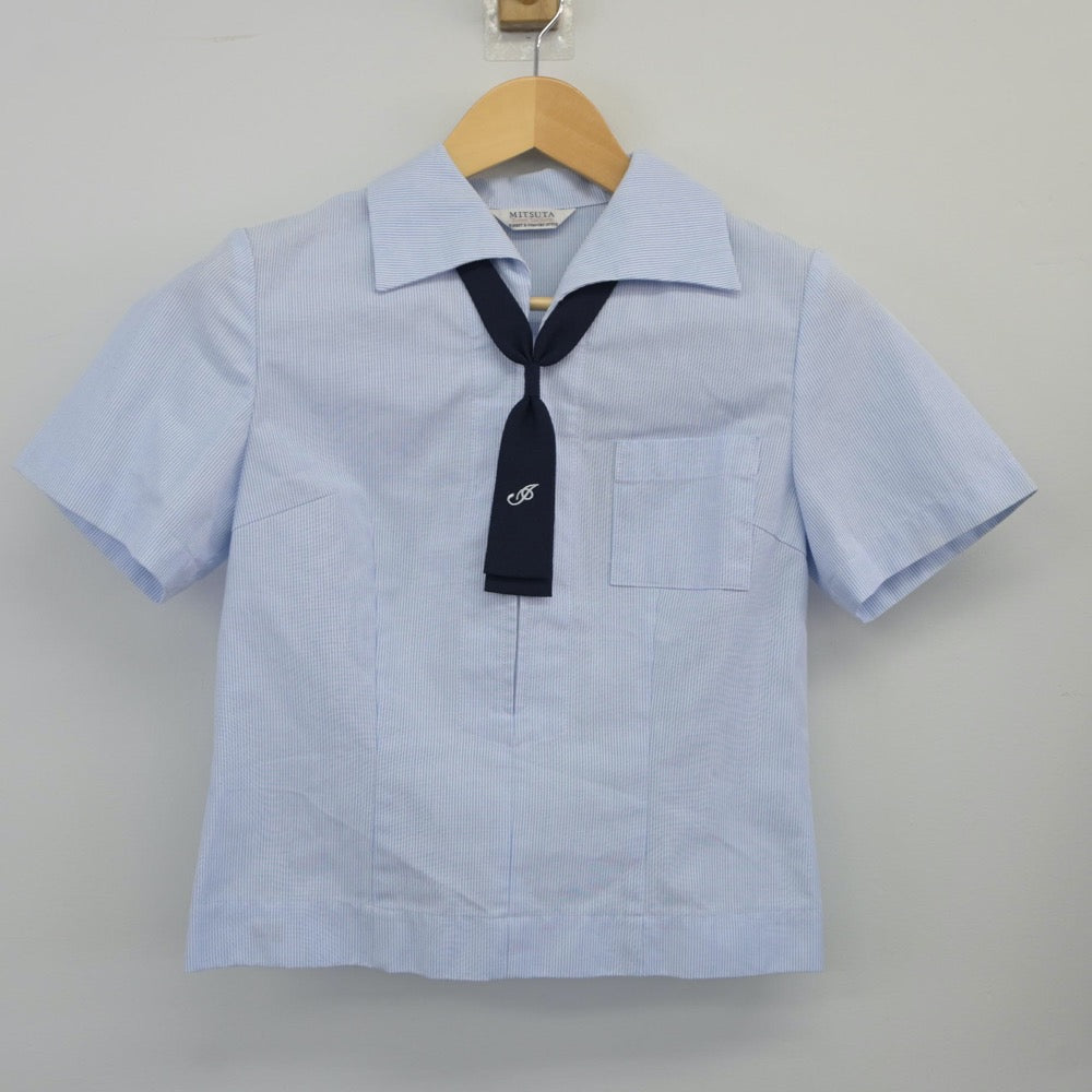 【中古】熊本県 必由館高等学校 女子制服 3点（シャツ・スカート）sf025058