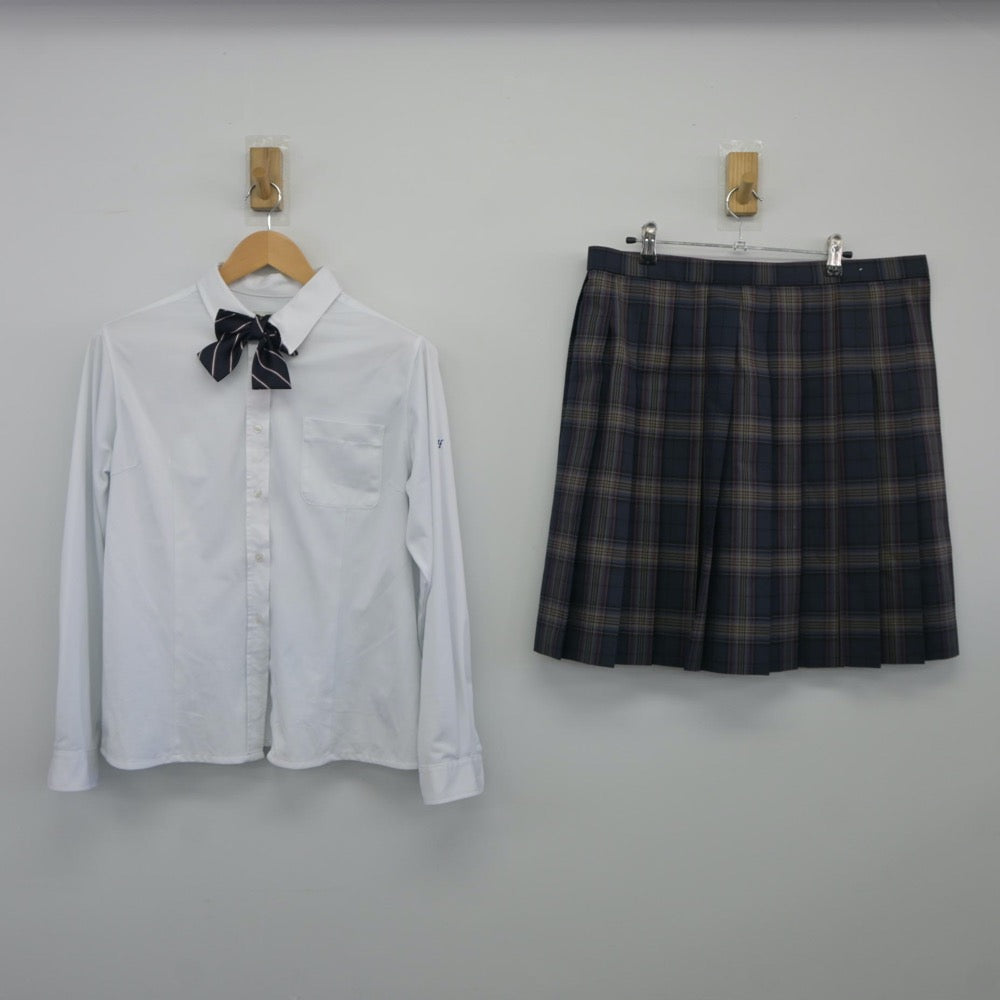 【中古】北海道 札幌北斗高等学校 女子制服 4点（ブレザー・シャツ・スカート）sf025065