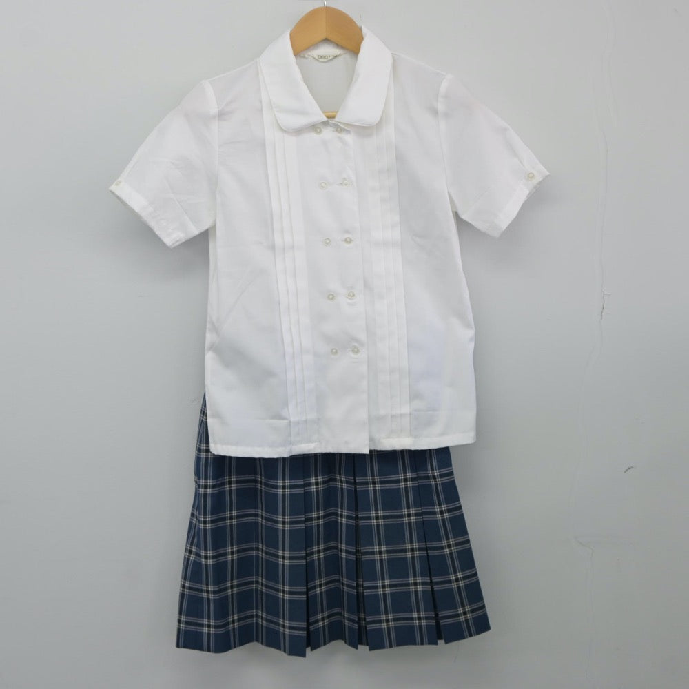 【中古】東京都 立川女子高等学校 女子制服 2点（シャツ・スカート）sf025071