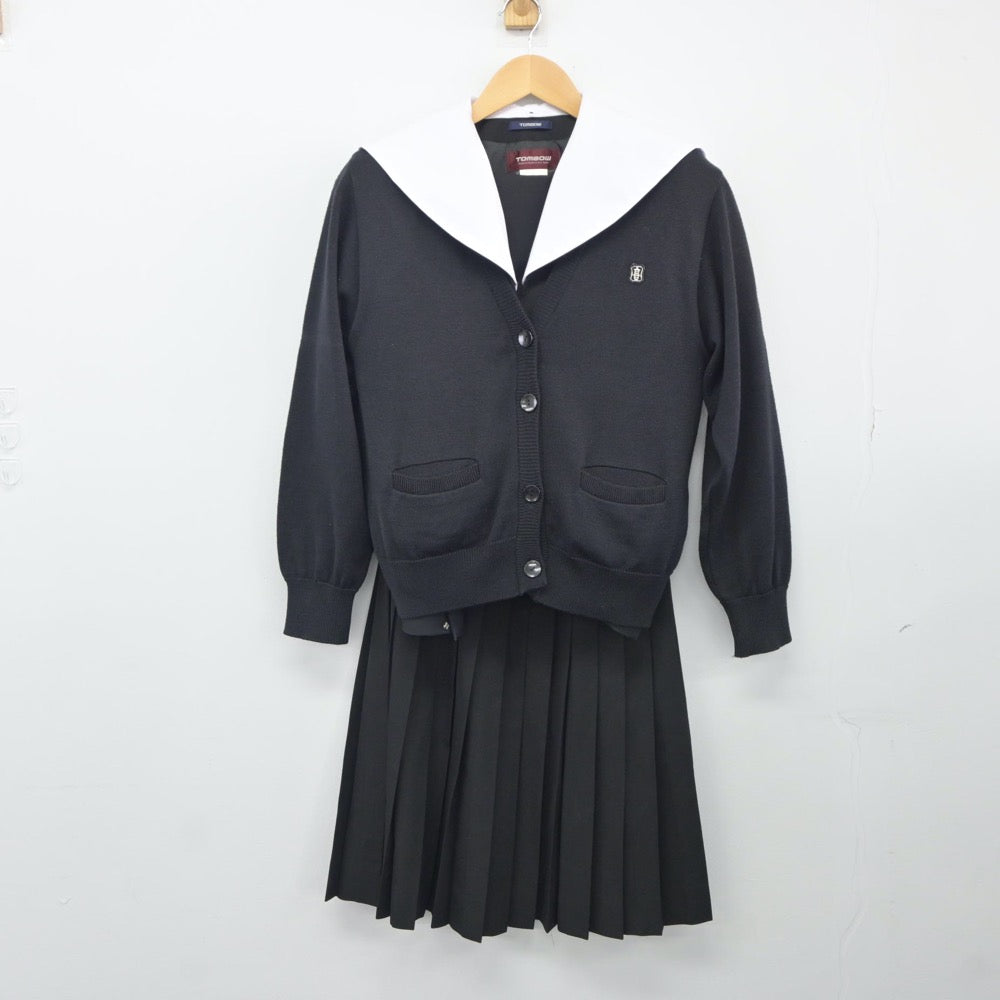 【中古】愛知県 国府高等学校 女子制服 3点（セーラー服・ニット・スカート）sf025082