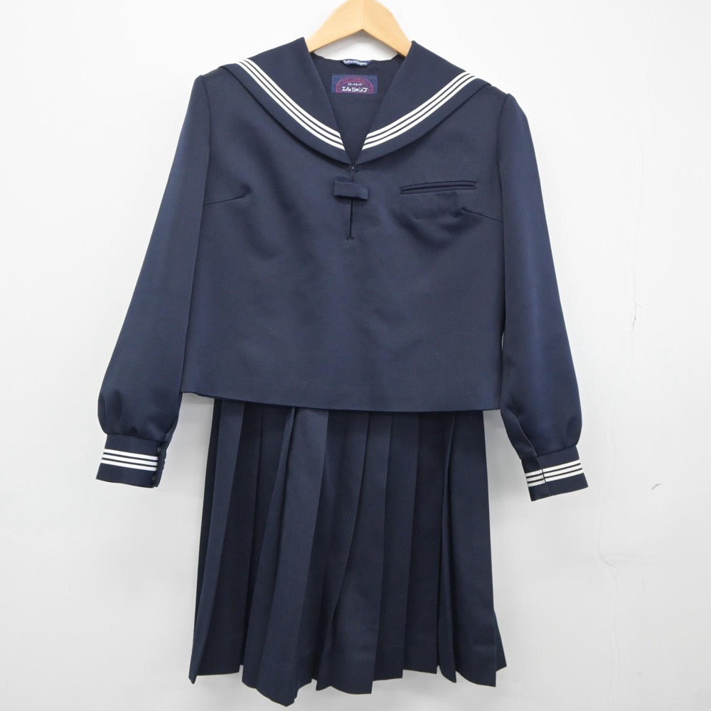 【中古】新潟県 柿崎中学校 女子制服 2点（セーラー服・スカート）sf025086