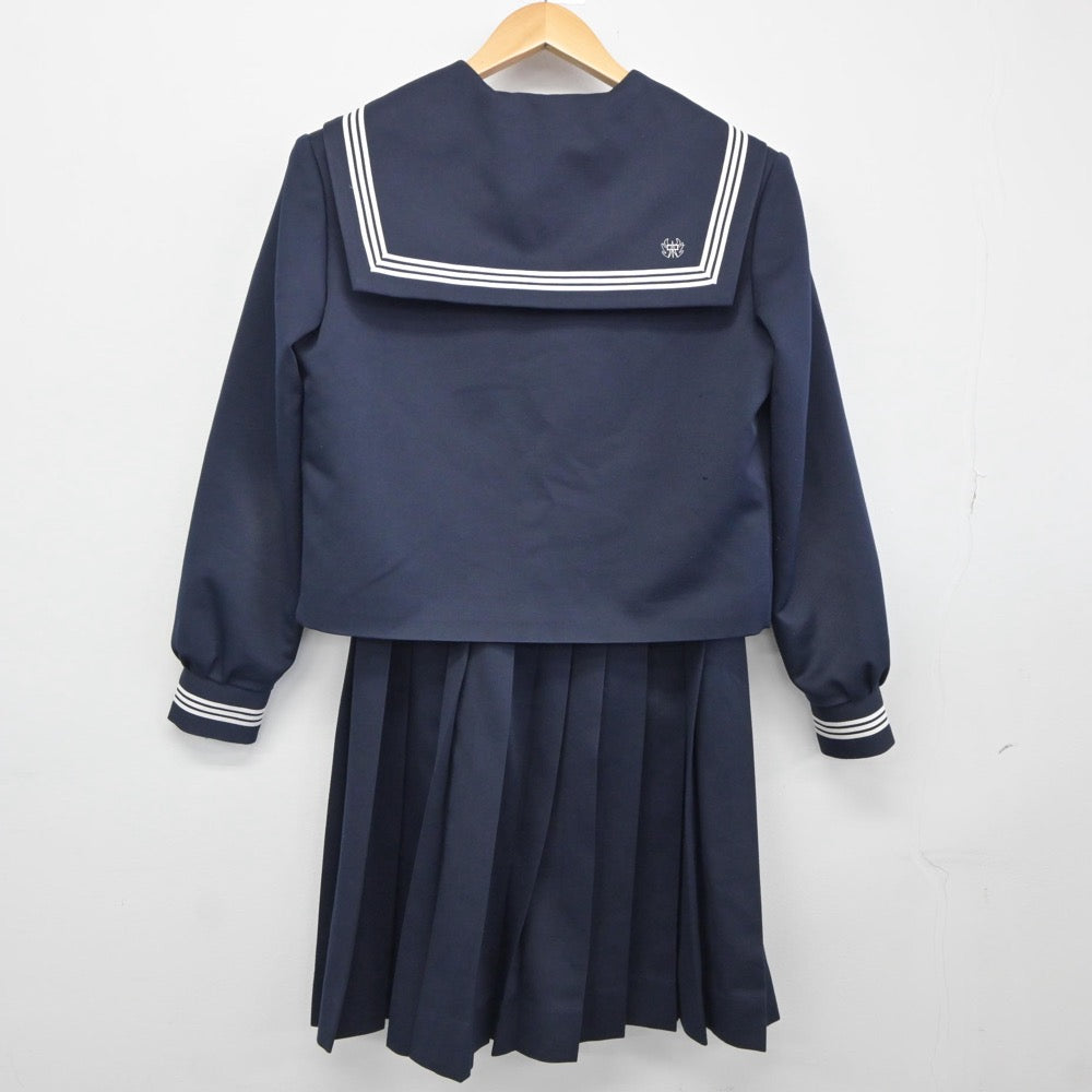 【中古】新潟県 柿崎中学校 女子制服 2点（セーラー服・スカート）sf025086