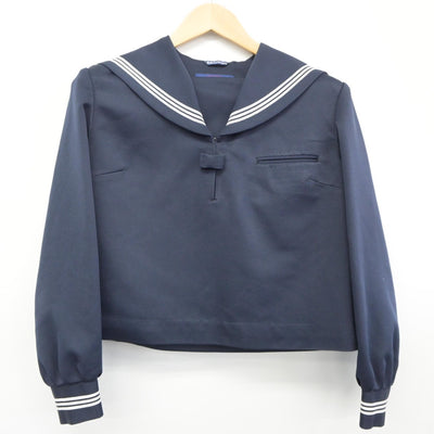 【中古】新潟県 柿崎中学校 女子制服 2点（セーラー服・スカート）sf025087