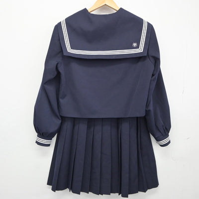 【中古】新潟県 柿崎中学校 女子制服 2点（セーラー服・スカート）sf025089