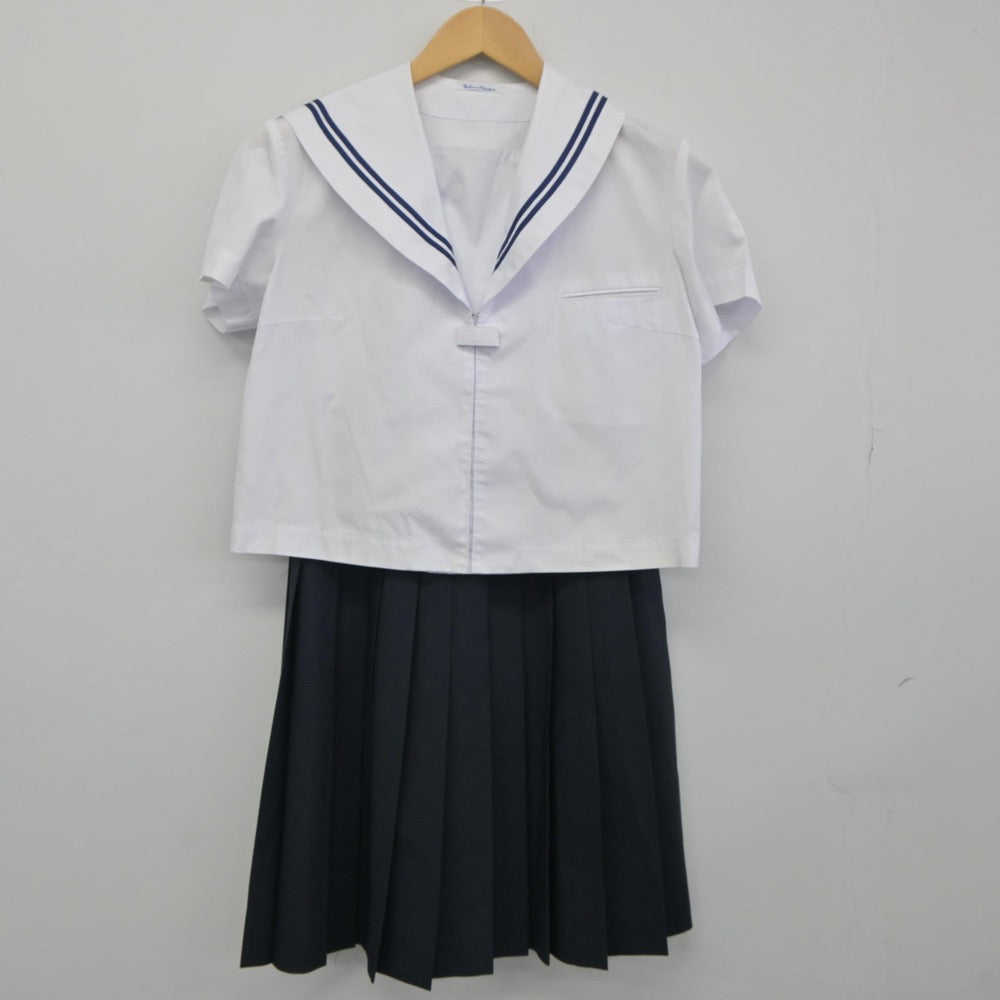 【中古】新潟県 柿崎中学校 女子制服 2点（セーラー服・スカート）sf025091