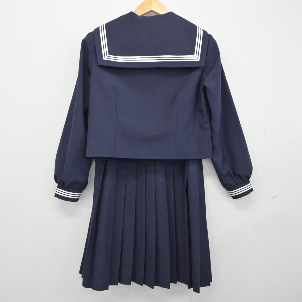 【中古】千葉県 船穂中学校 女子制服 3点（セーラー服・スカート）sf025096