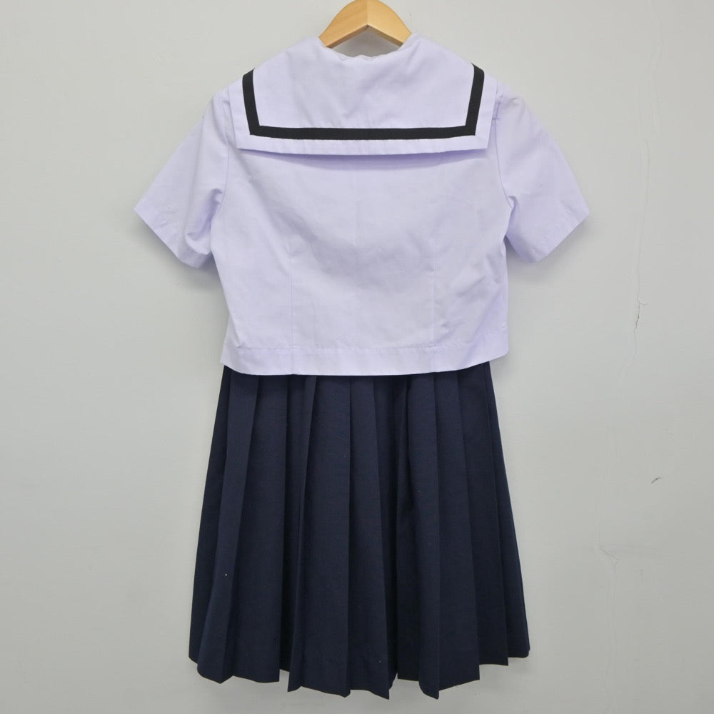 【中古】千葉県 船穂中学校 女子制服 4点（セーラー服・スカート）sf025097