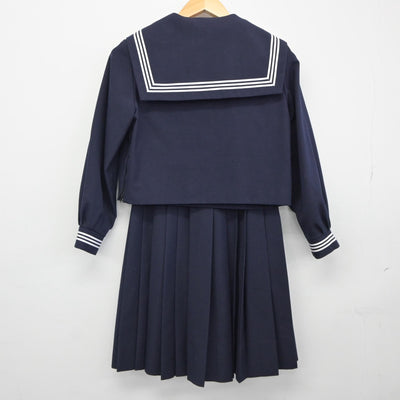 【中古】兵庫県 学文中学校 女子制服 3点（セーラー服・スカート）sf025100