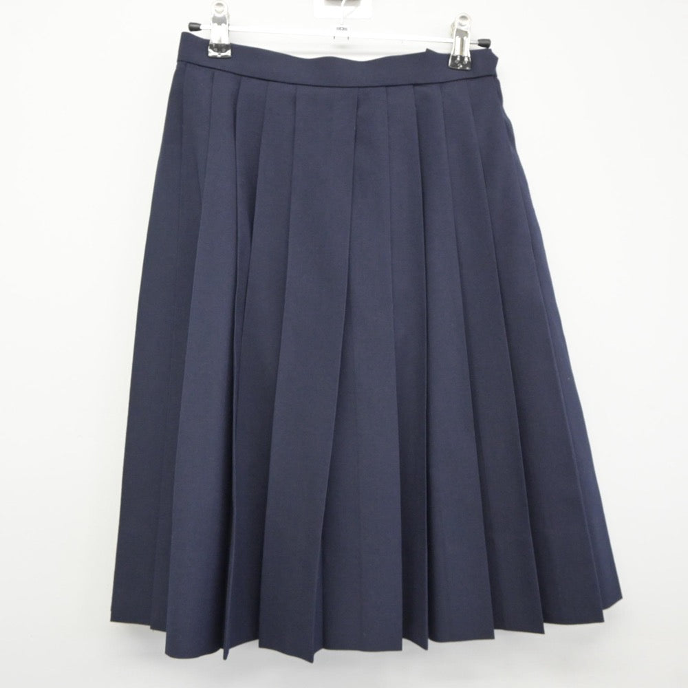 【中古】兵庫県 学文中学校 女子制服 3点（シャツ・ニットベスト・スカート）sf025102