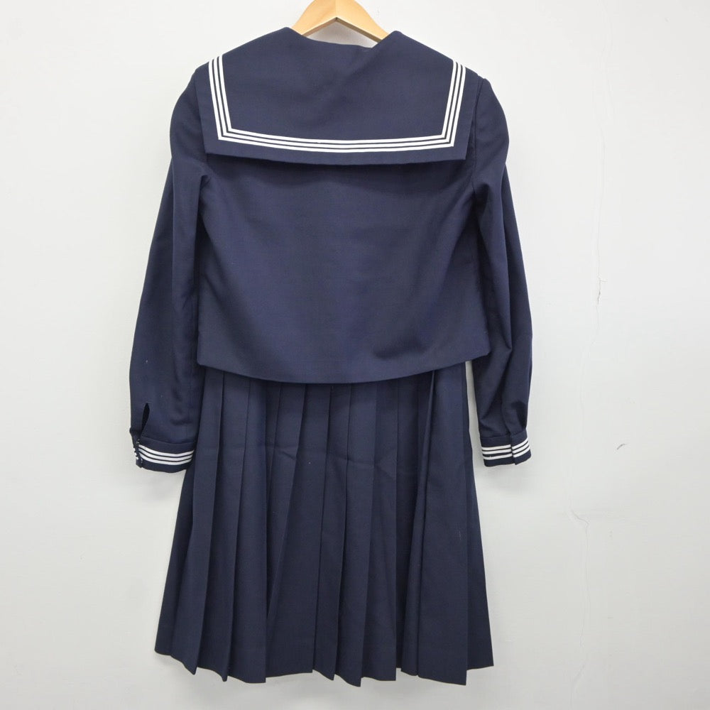 【中古】大分県 中部中学校 女子制服 3点（セーラー服・スカート）sf025105