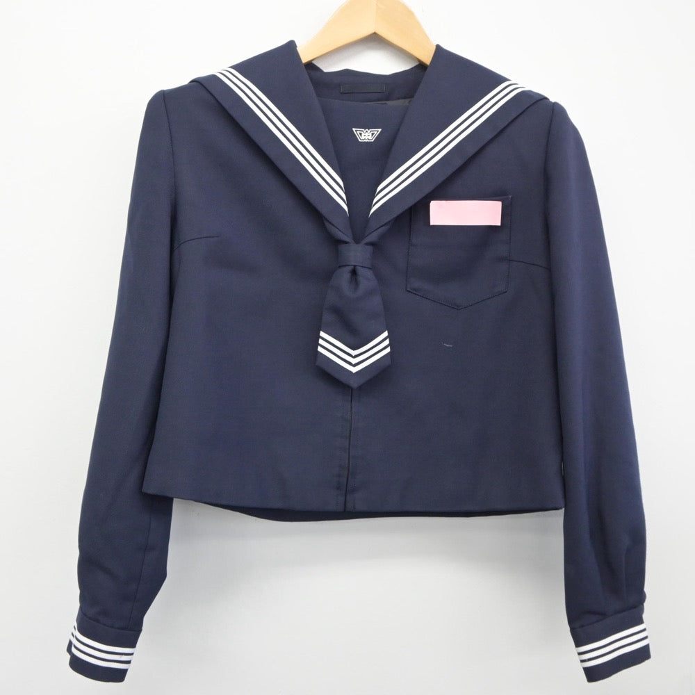 【中古】大分県 中部中学校 女子制服 3点（セーラー服・スカート）sf025105