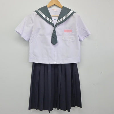 【中古】大分県 中部中学校 女子制服 3点（セーラー服・スカート）sf025106