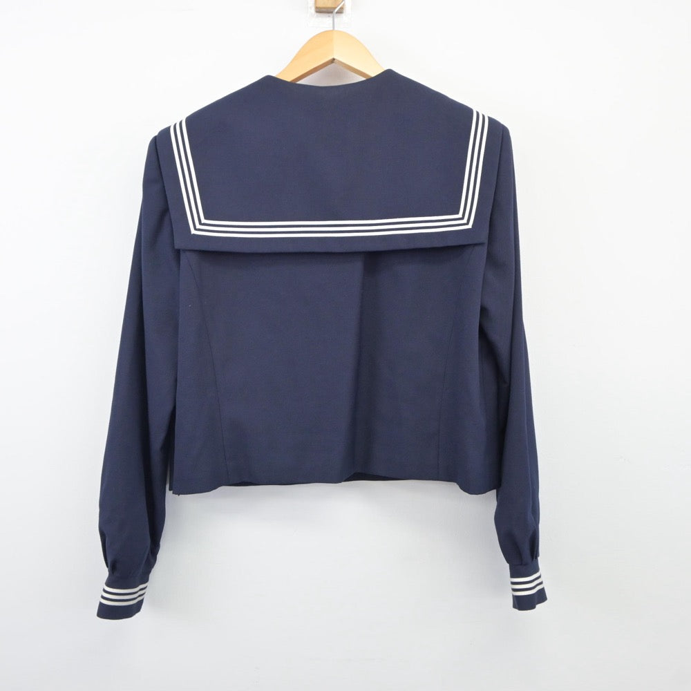 【中古】福島県 勿来第二中学校 女子制服 3点（セーラー服・スカート）sf025126