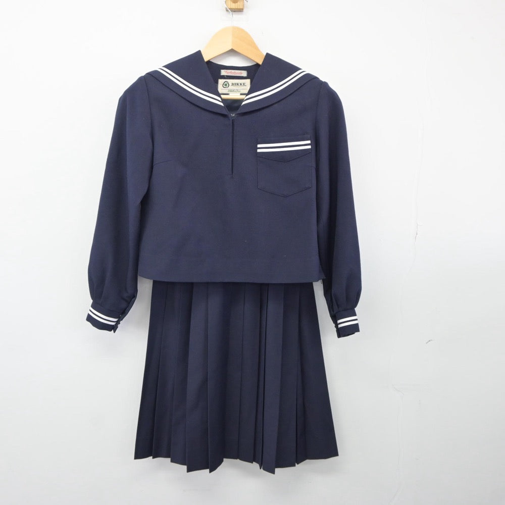 【中古】静岡県 西益津中学校 女子制服 2点（セーラー服・スカート）sf025131