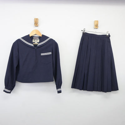 【中古】静岡県 西益津中学校 女子制服 2点（セーラー服・スカート）sf025131