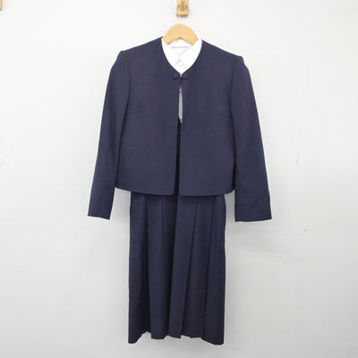 【中古】熊本県 熊本信愛女学院中学校 女子制服 5点（ブレザー・シャツ・ジャンパースカート）sf025140