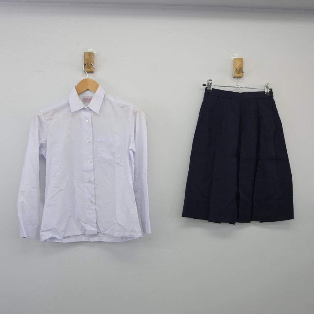 【中古】大阪府 寝屋川市立第七中学校 女子制服 2点（シャツ・スカート）sf025142