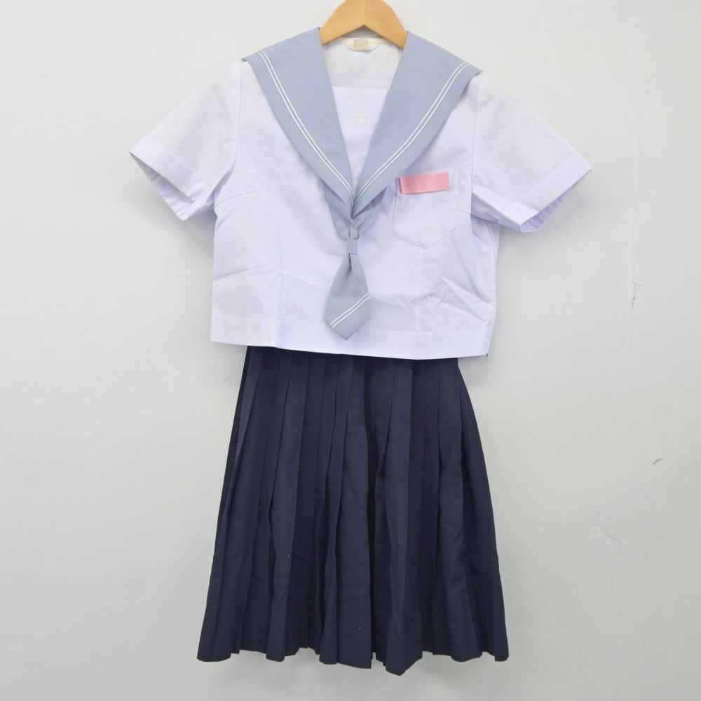 【中古】徳島県 藍住東中学校 女子制服 3点（セーラー服・スカート）sf025149