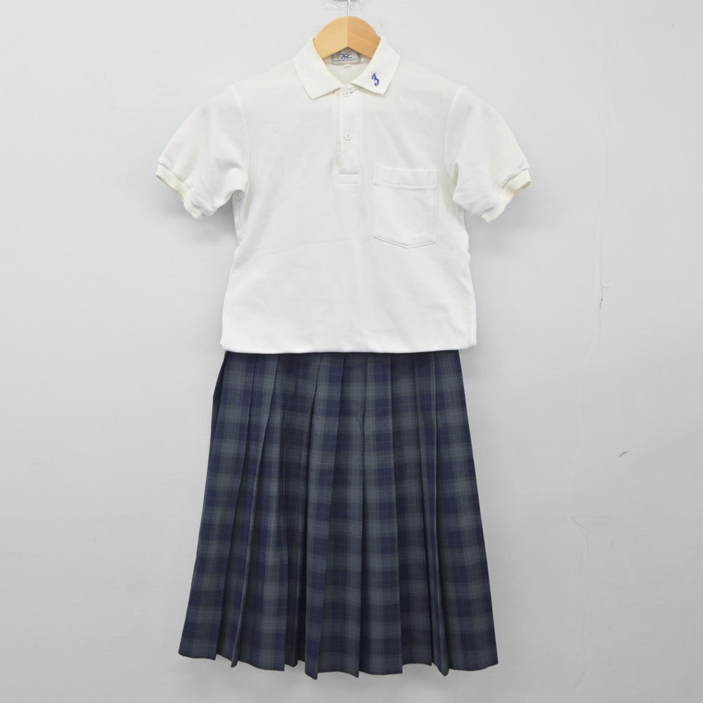 【中古】広島県 城南中学校 女子制服 2点（シャツ・スカート）sf025164