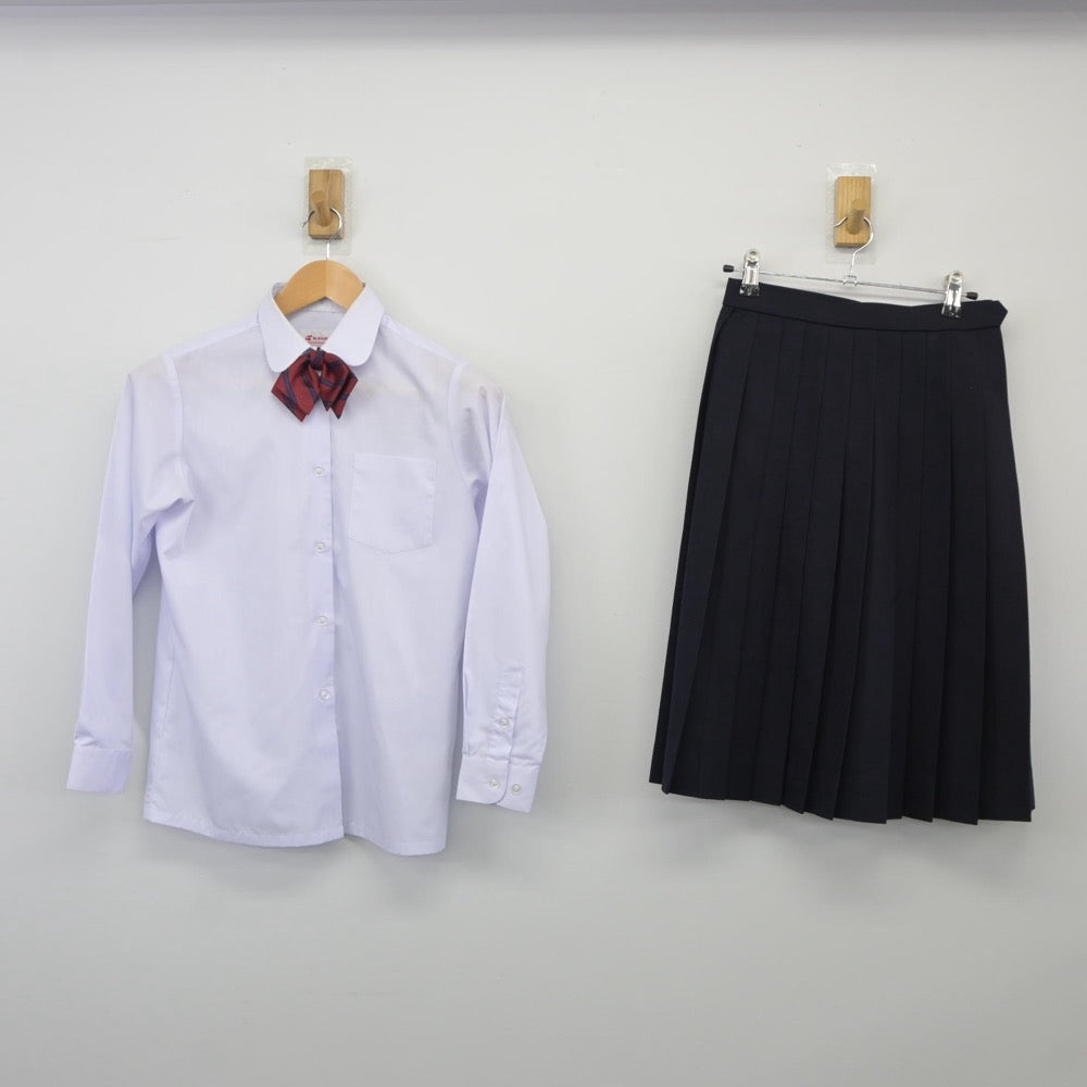 【中古】長崎県 長崎東中学校 女子制服 6点（ブレザー・シャツ・ベスト・スカート）sf025165