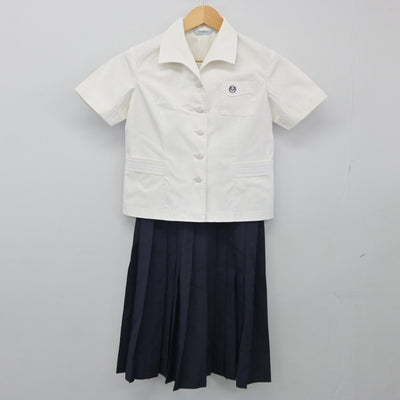 【中古】長崎県 長崎東中学校 女子制服 2点（シャツ・スカート）sf025166