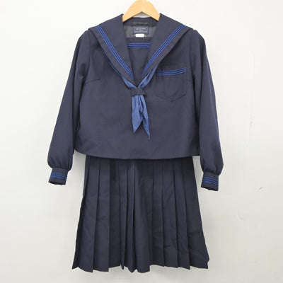 【中古】滋賀県 日吉中学校 女子制服 3点（セーラー服・スカート）sf025174