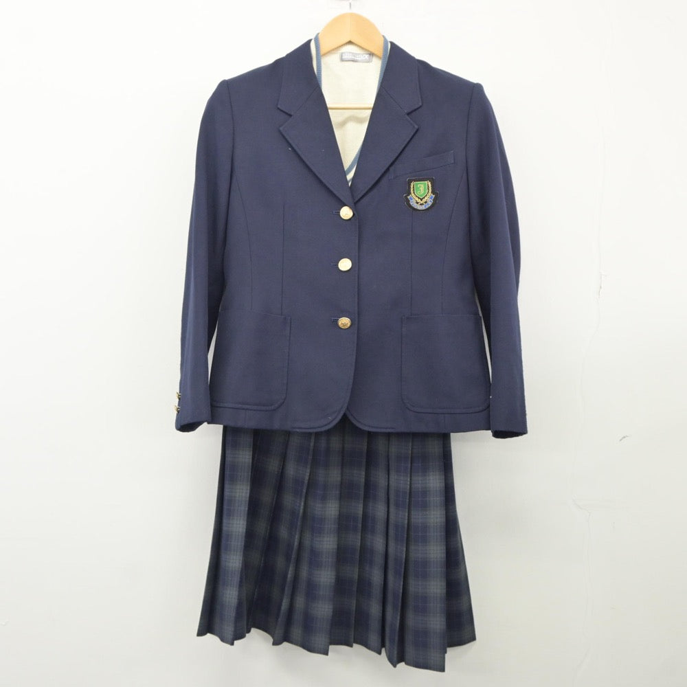 【中古】広島県 城南中学校 女子制服 3点（ブレザー・ニット・スカート）sf025180