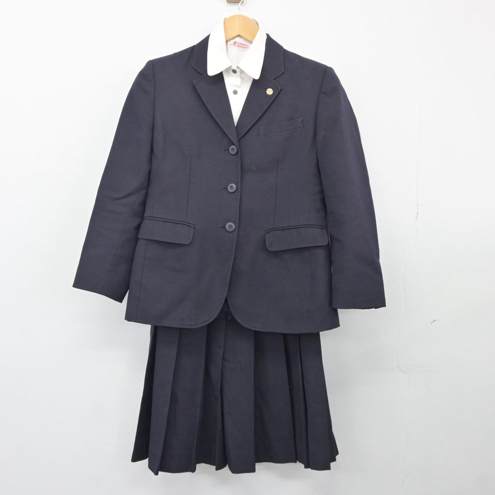 【中古】広島県 広島商業高等学校 女子制服 4点（ブレザー・シャツ・スカート）sf025184