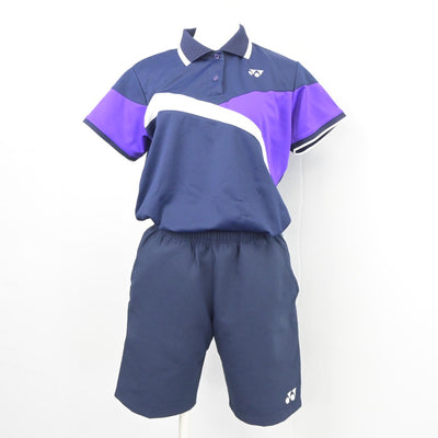 【中古】福島県 向陽中学校/テニス部ユニフォーム 女子制服 2点（部活ユニフォーム 上・部活ユニフォーム 下）sf025187