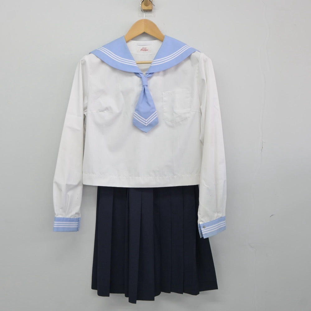 【中古】福島県 向陽中学校 女子制服 3点（セーラー服・スカート）sf025190