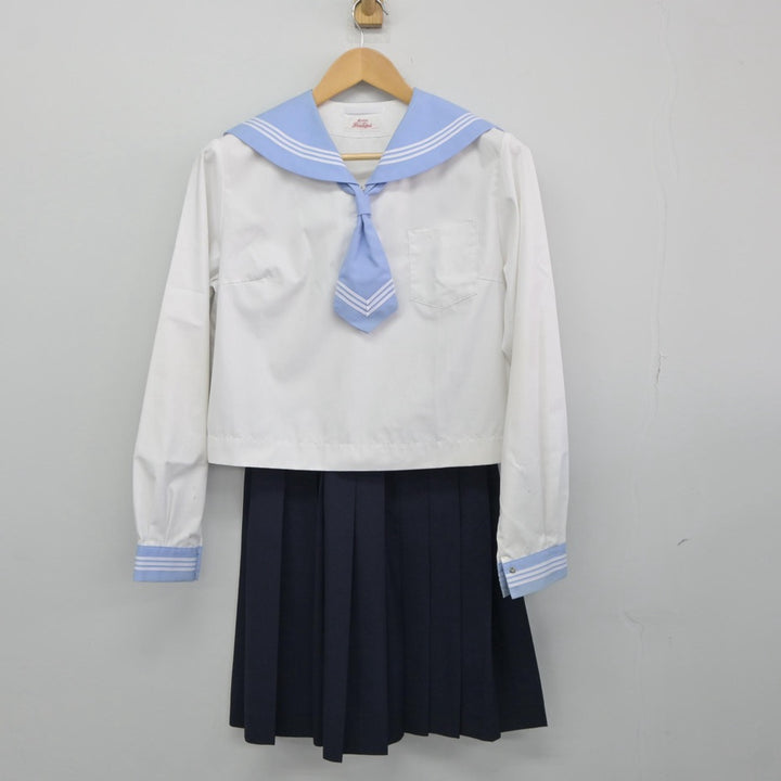 10月中旬 はるの セーラー服 中古制服】大阪府 夕陽丘高等学校 女子制服 4点（セーラー服