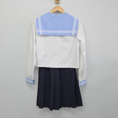 【中古】福島県 向陽中学校 女子制服 3点（セーラー服・スカート）sf025190