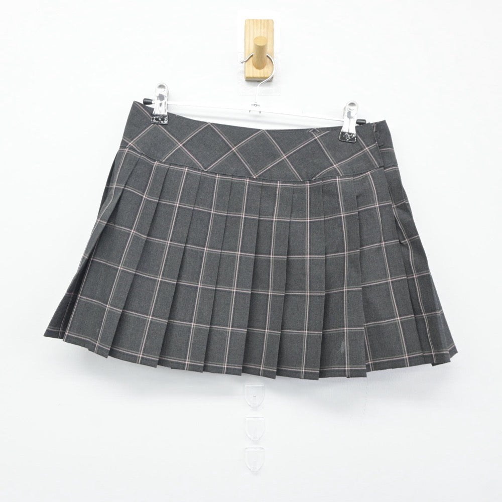 【中古】千葉県 向陽高等学校 女子制服 3点（ニットベスト・スカート）sf025202