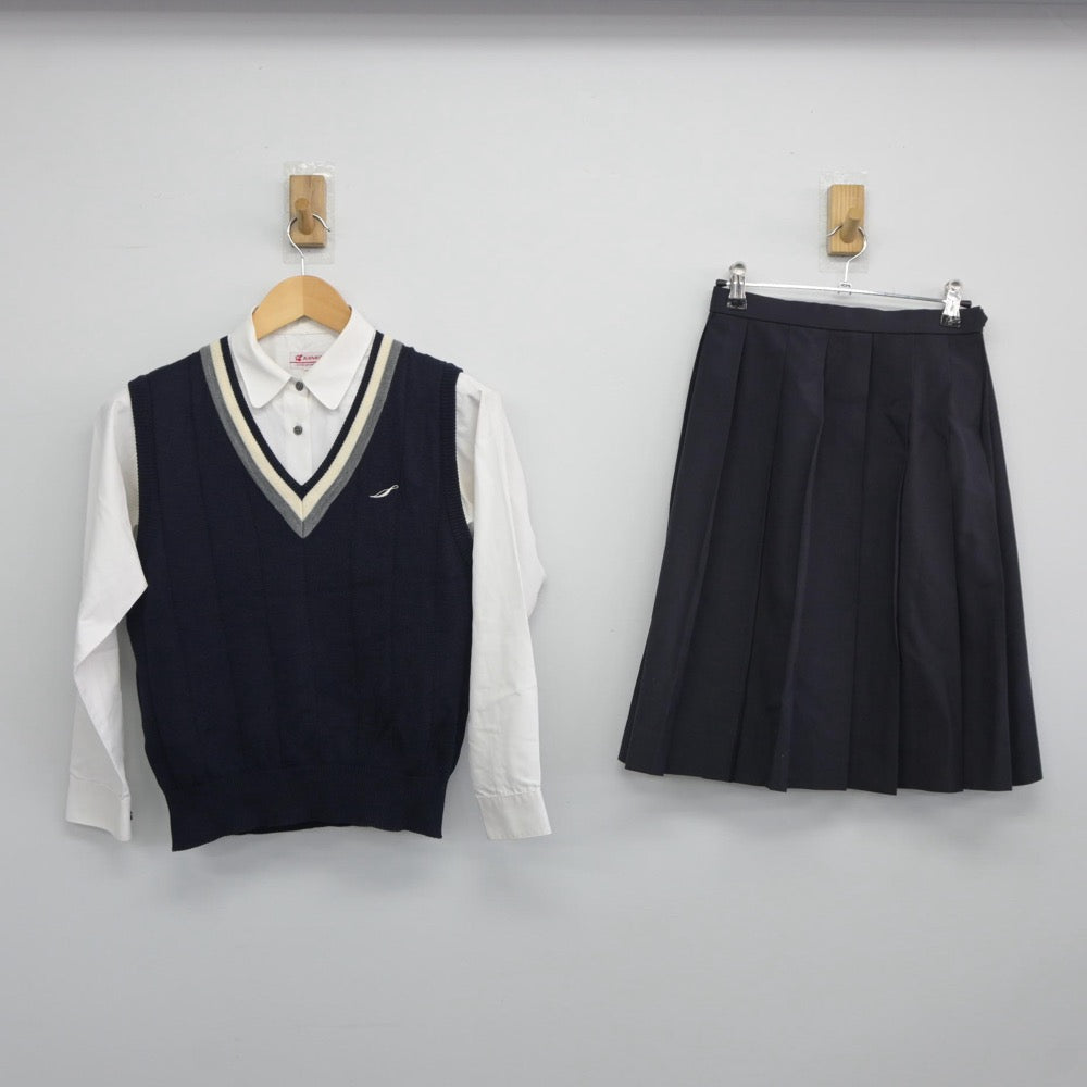 中古制服】広島県 広島市立商業高等学校 女子制服 3点（ニットベスト・シャツ・スカート）sf025215【リサイクル学生服】 | 中古制服通販パレイド