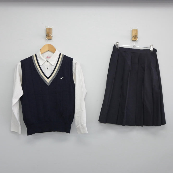 【中古制服】広島県 広島市立商業高等学校 女子制服 3点（ニットベスト・シャツ・スカート）sf025215【リサイクル学生服】 | 中古制服通販パレイド