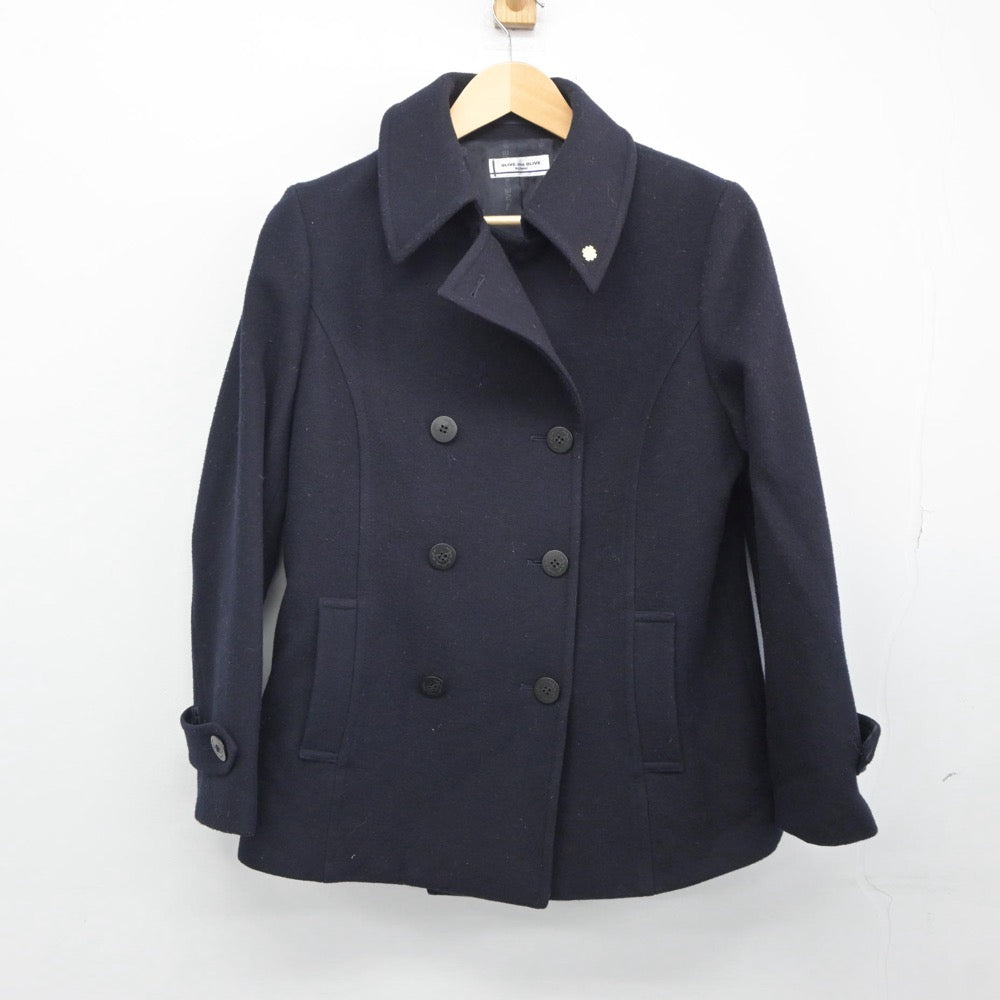 【中古】広島県 比治山女子高等学校 女子制服 1点（コート）sf025218