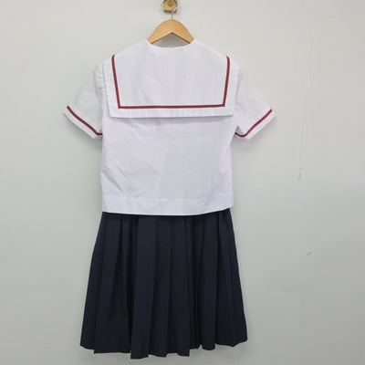 【中古】静岡県 門池中学校 女子制服 3点（セーラー服・スカート）sf025221