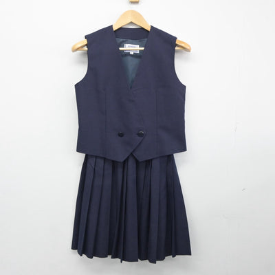 【中古】兵庫県 広嶺中学校 女子制服 3点（ブレザー・ベスト・スカート）sf025234