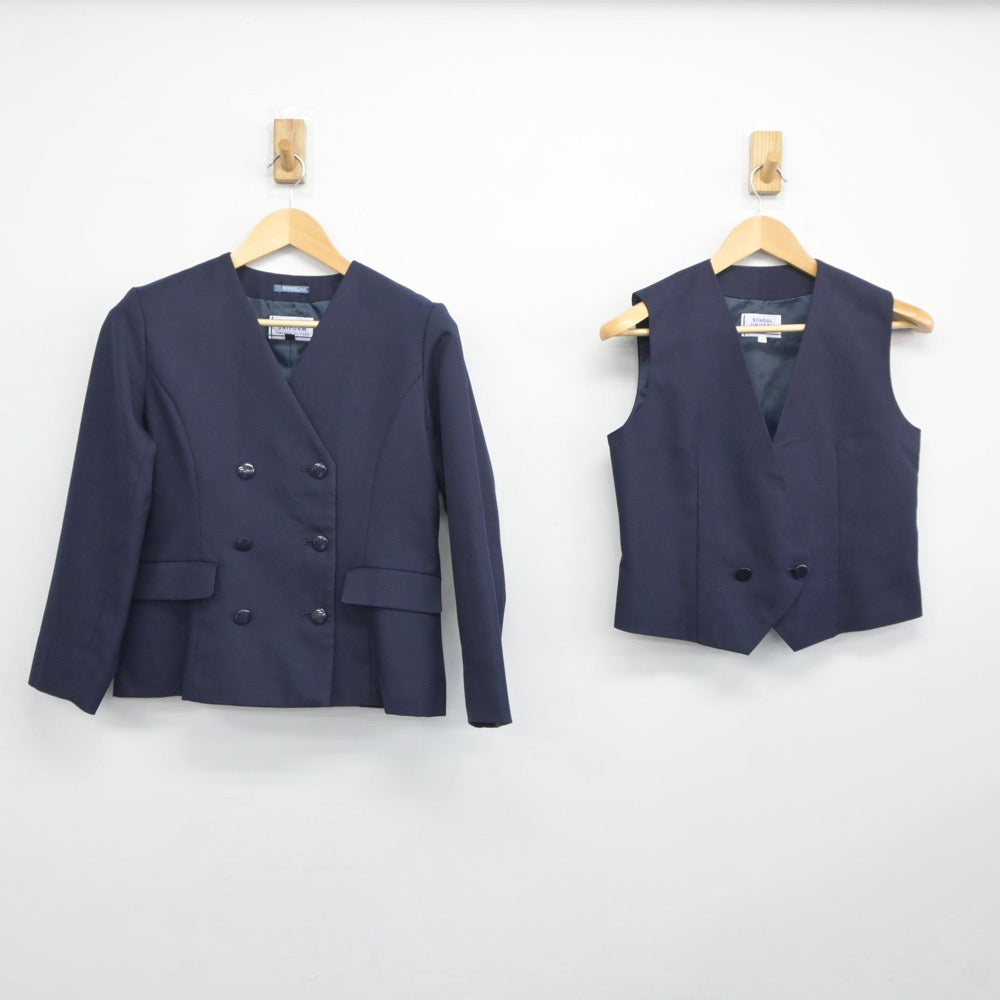 【中古】兵庫県 広嶺中学校 女子制服 3点（ブレザー・ベスト・スカート）sf025234