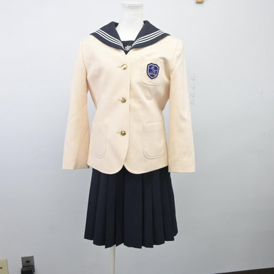 【中古】東京都 目白研心高等学校 女子制服 4点（セーラー服・ニット・ブレザー・スカート）sf025238