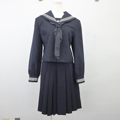 【中古】東京都 目白研心高等学校 女子制服 4点（セーラー服・ニット・ブレザー・スカート）sf025238