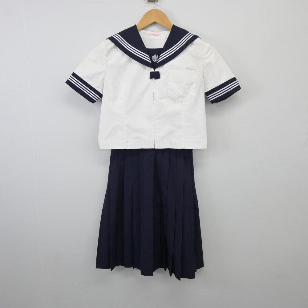 【中古】東京都 目白研心高等学校 女子制服 2点（セーラー服・スカート）sf025239