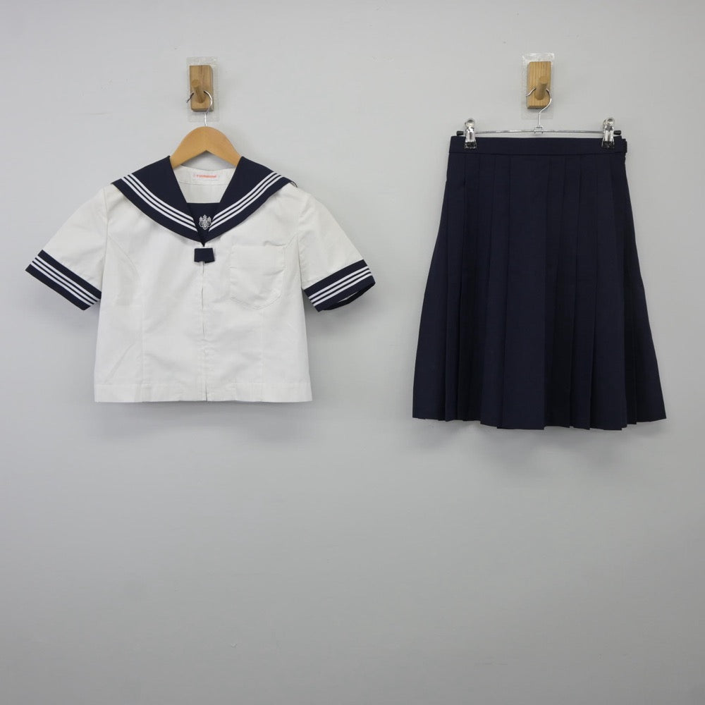 【中古】東京都 目白研心高等学校 女子制服 2点（セーラー服・スカート）sf025239