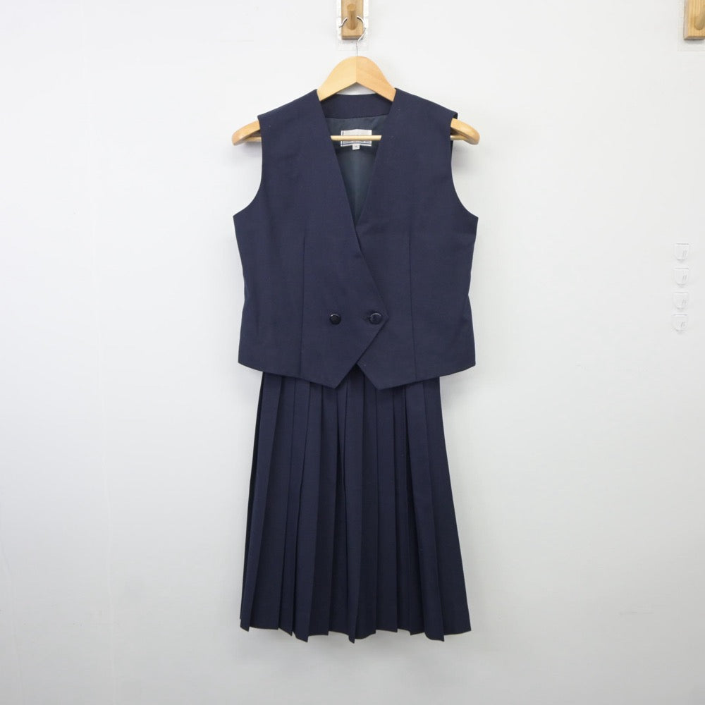 【中古】兵庫県 姫路市立広嶺中学校 女子制服 3点（ブレザー・ベスト・スカート）sf025240